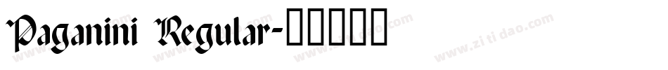 Paganini Regular字体转换